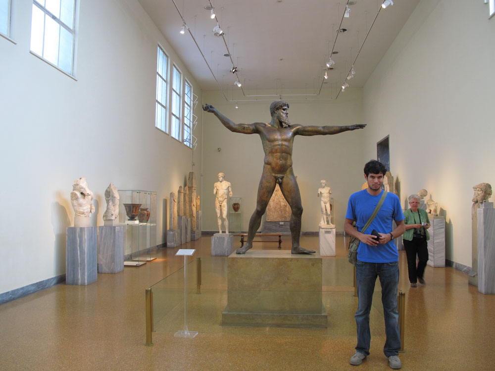 Matt at the Historical museum in athens greece