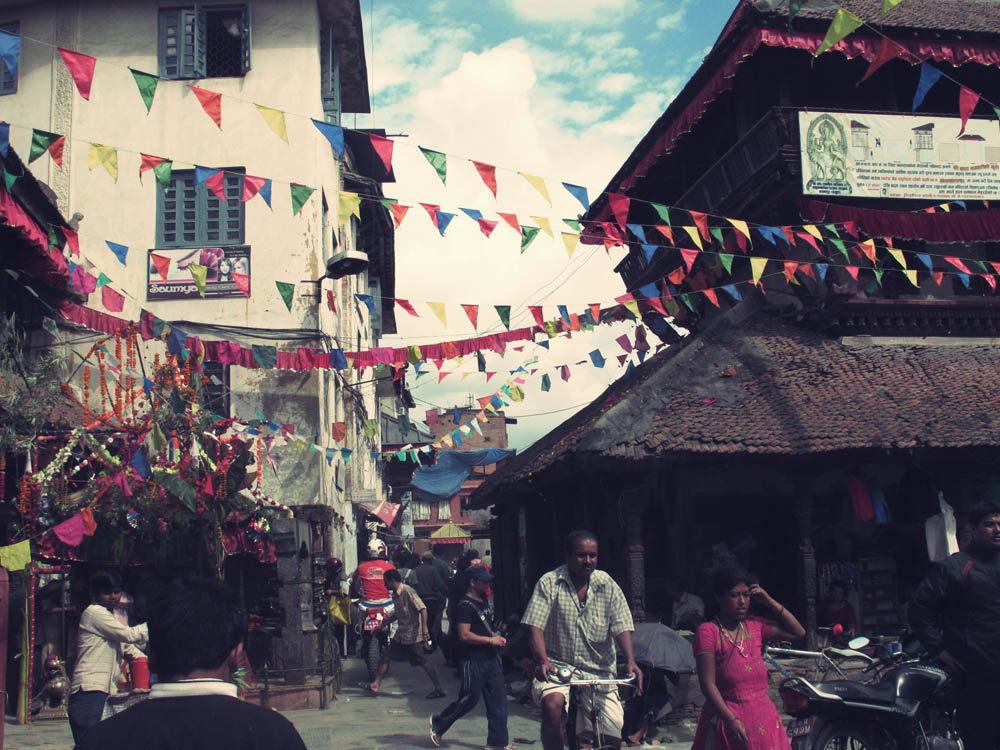 busy kathmandu streets