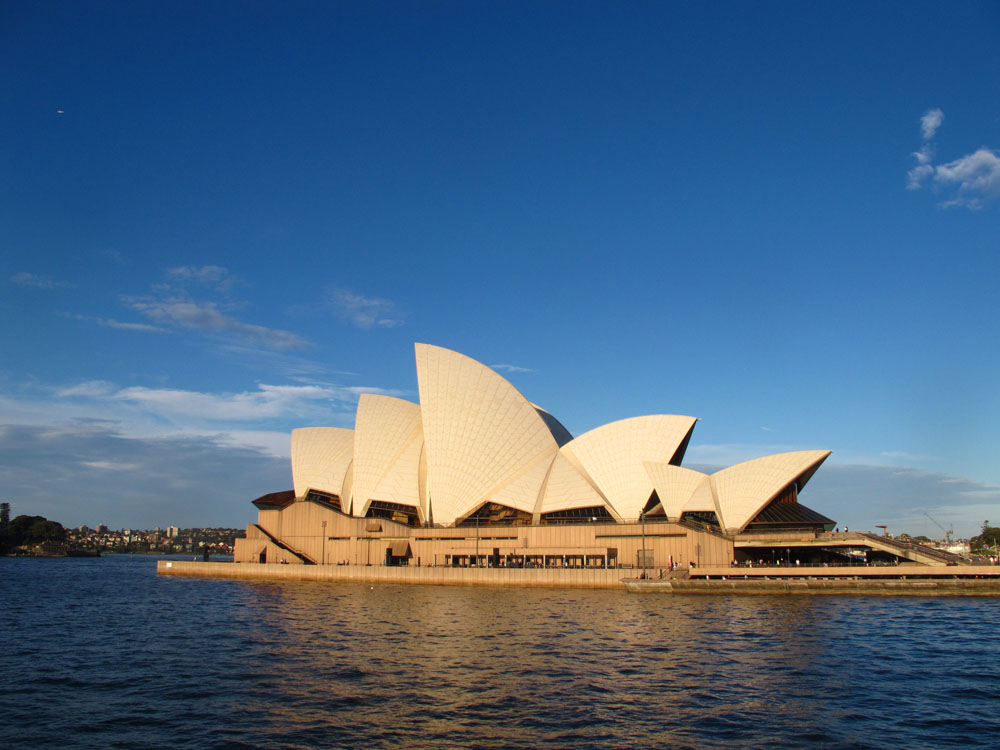 classic view of the sydney opera house taken from circular quay australia