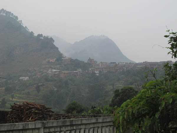 foggy and cloudy view of Bandipur, Nepal