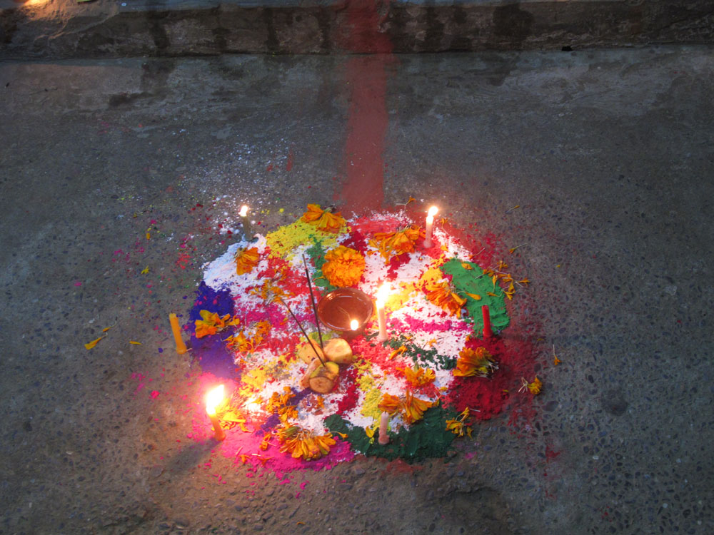 Diwali Offering, Pokhara, Nepal
