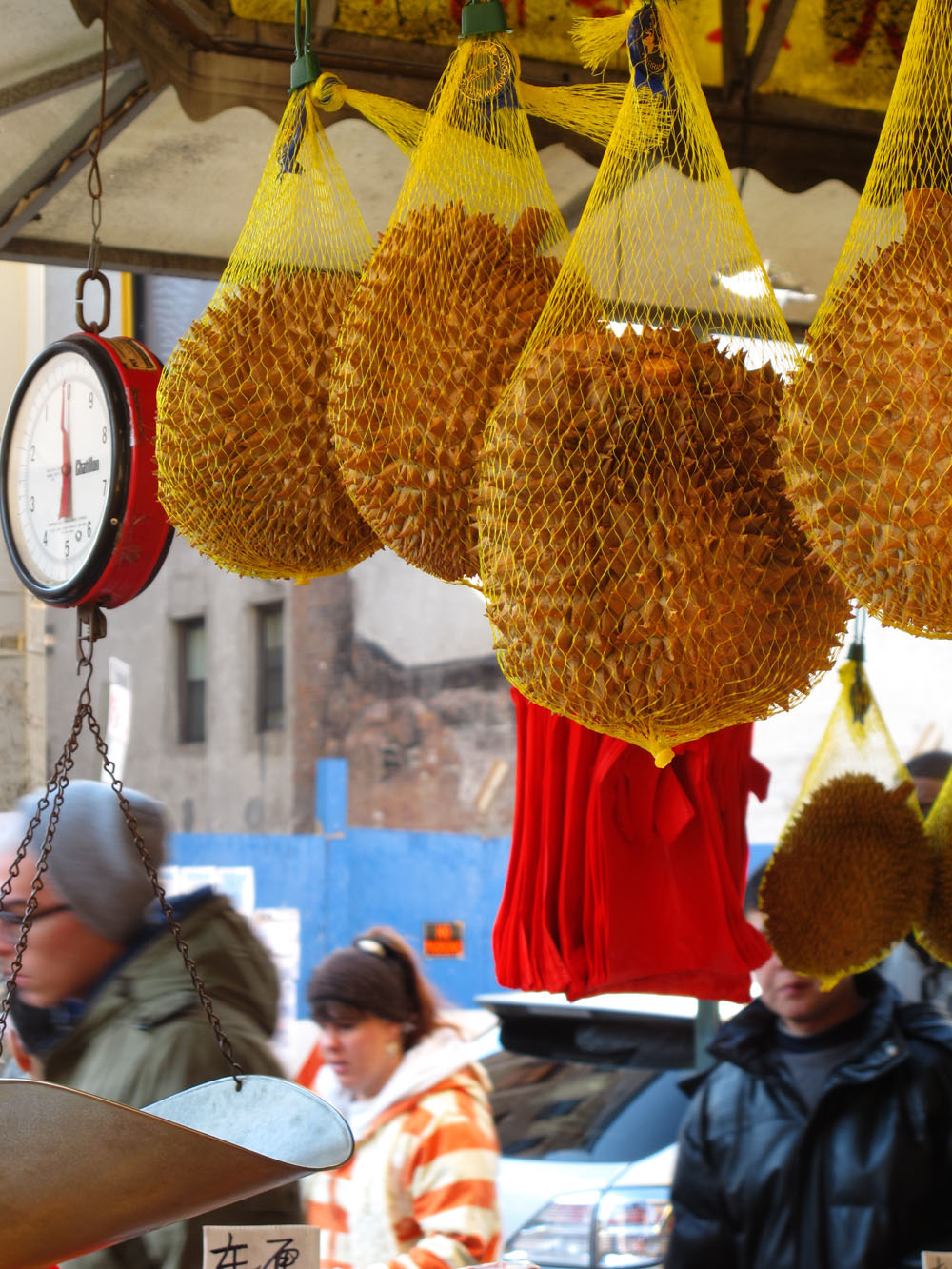 durian for sale in NYC Chinatown