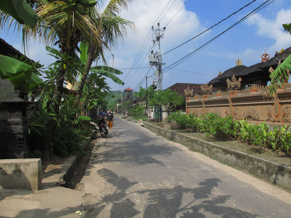 Empty Streets of Jungut Batu Village nusa lembongan bali indonesia