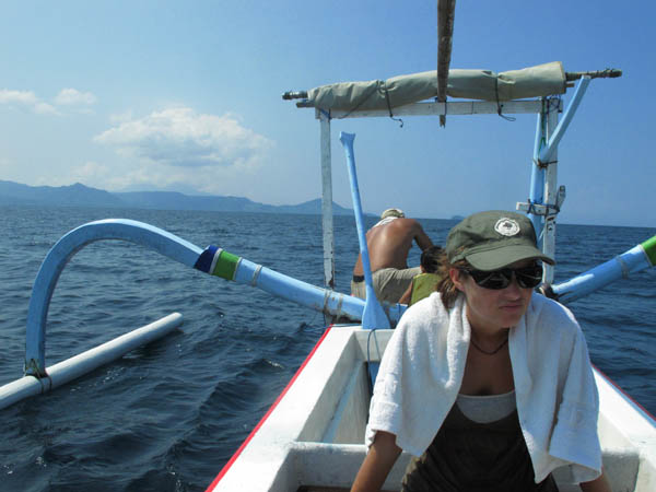 fishing boat trip from Padbangbai, Bali to Nusa Lembongan off the coast of Bali