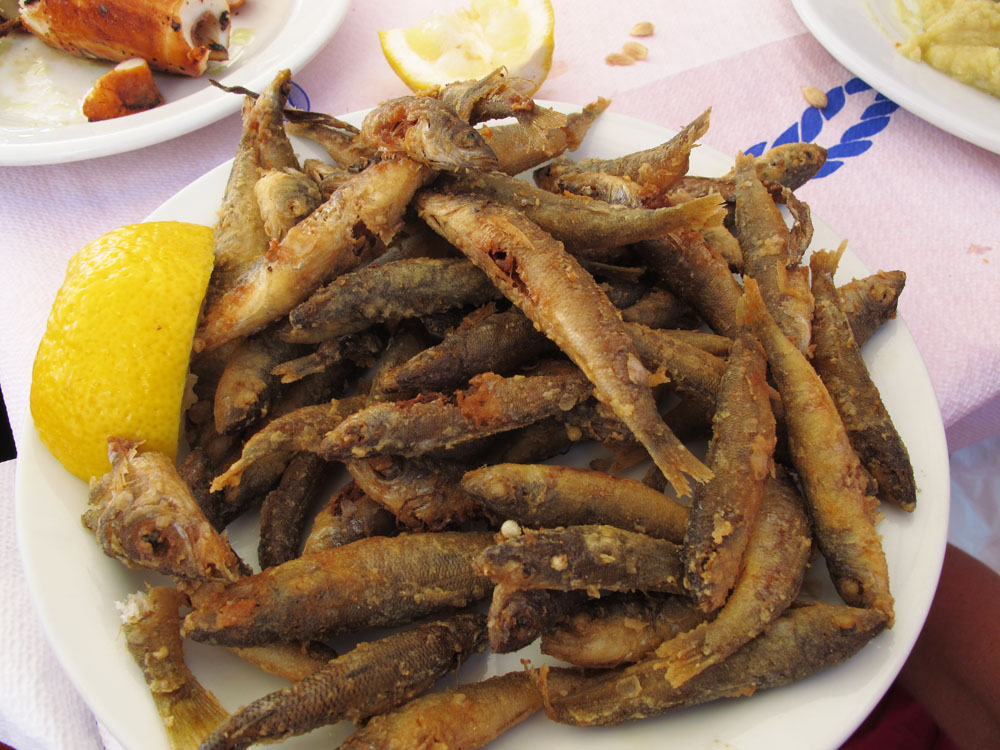 Fried Fishies in greece
