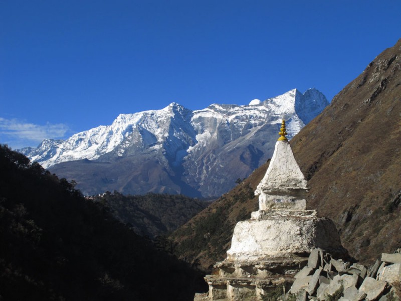 Gompa outside Tengboche in the Himalayas of Nepal