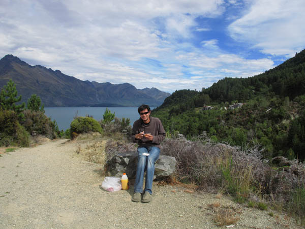 Picnic Along Lake Wakitipu, New Zealand