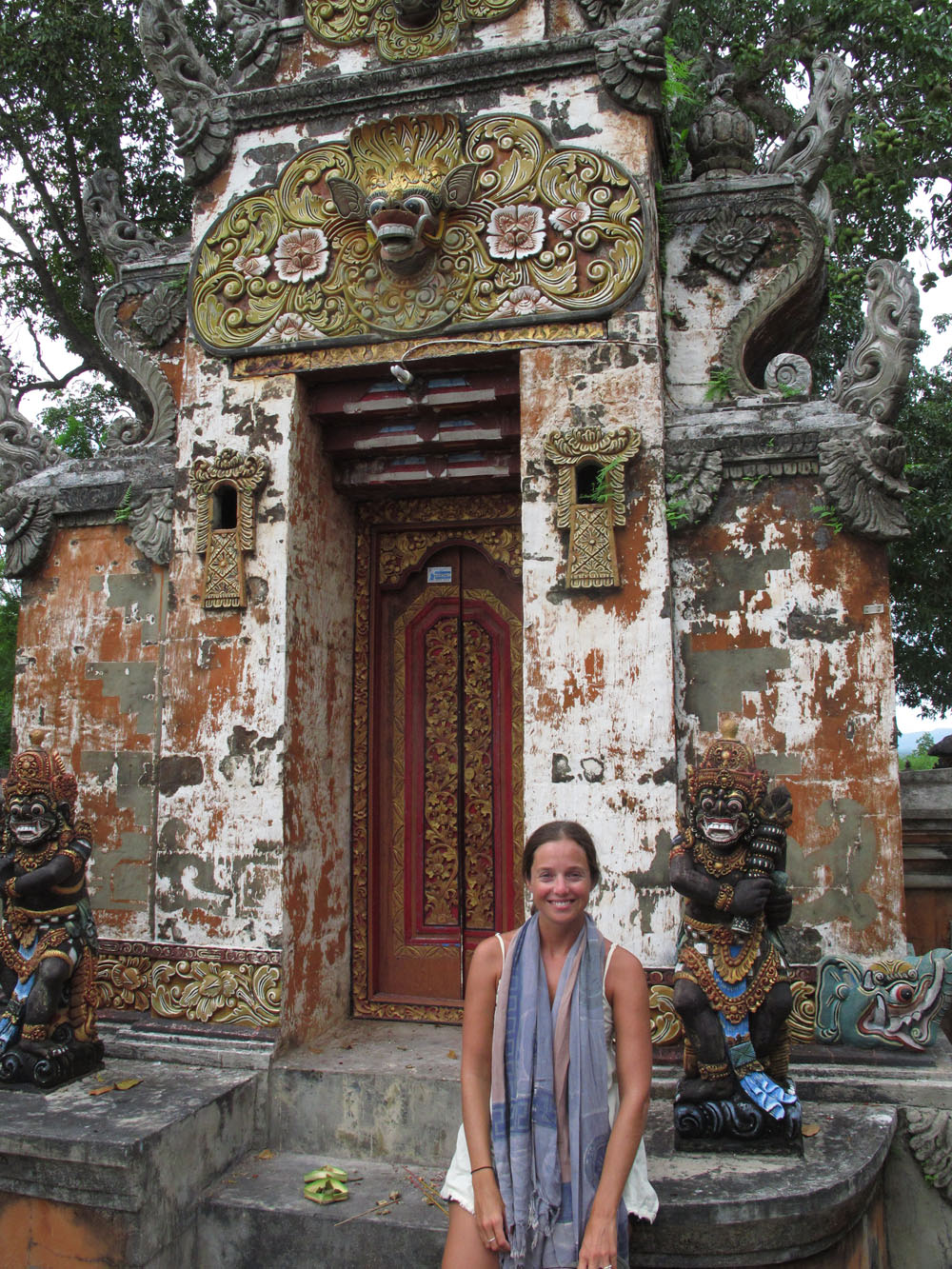 Me at an abandoned temple on nusa lembongan