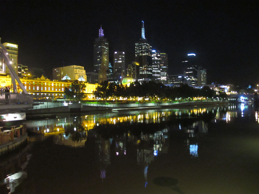 Melbourne Nighttime Skyline Australia