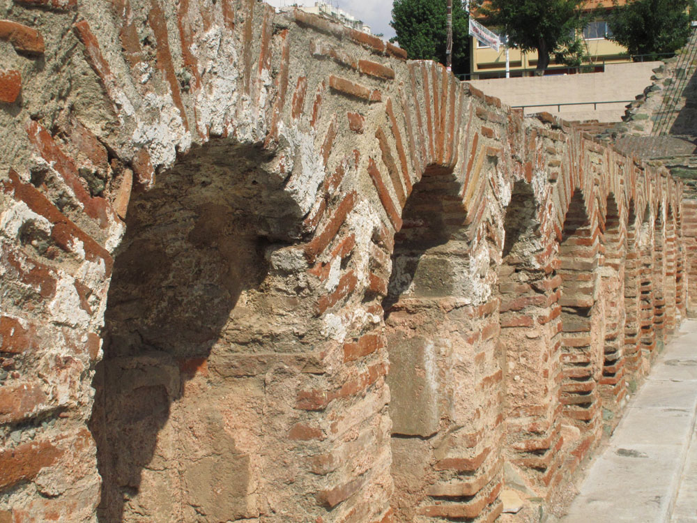 old brick Archways, Thessaloniki, Greece