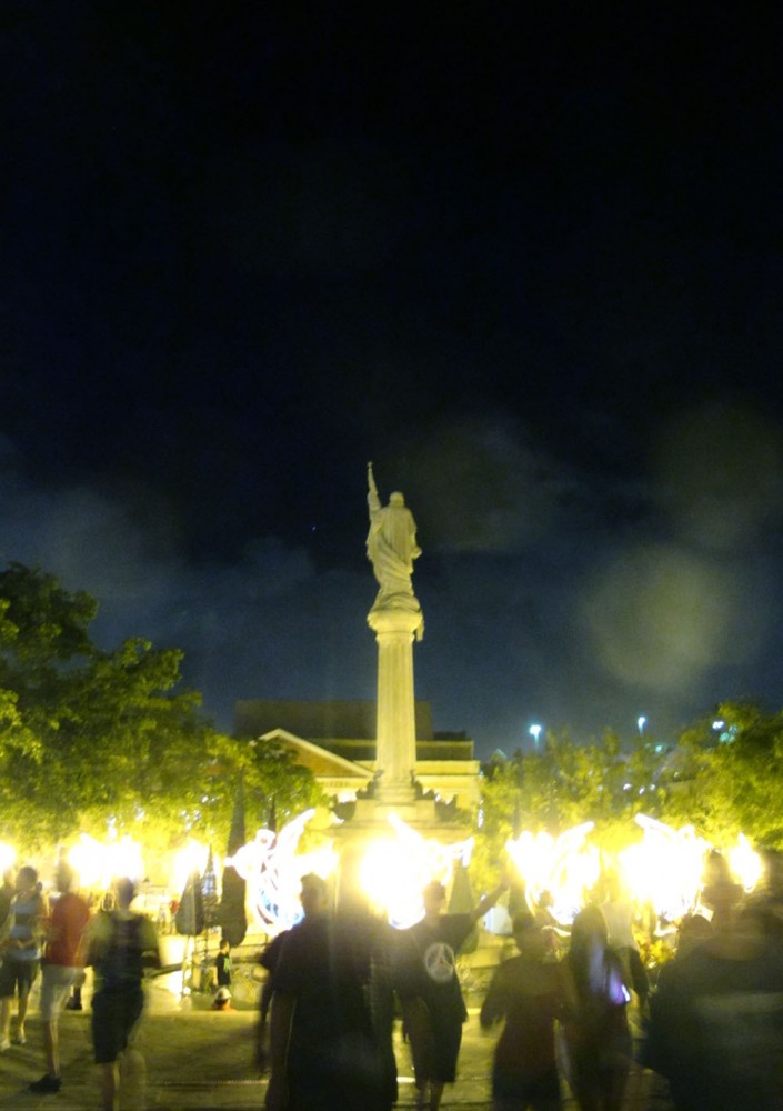 Square in Old San Juan during the San Sebastian Festival in Puerto Rico