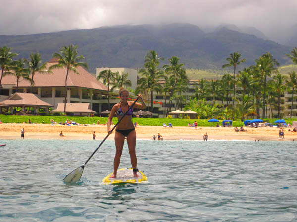 paddleboarding lesson on Ka'anapali Beach with Ka'anapali Beach Hotel