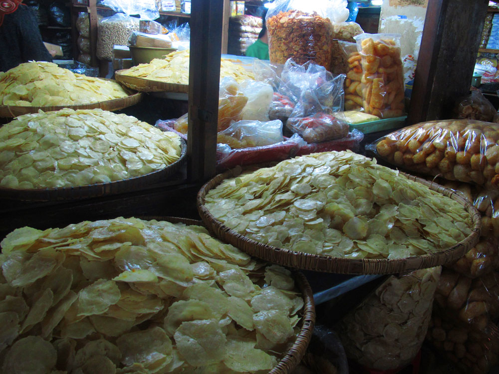 Prawn Crackers for sale at the Beringharjo market