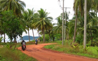 road on koh jam island thailand