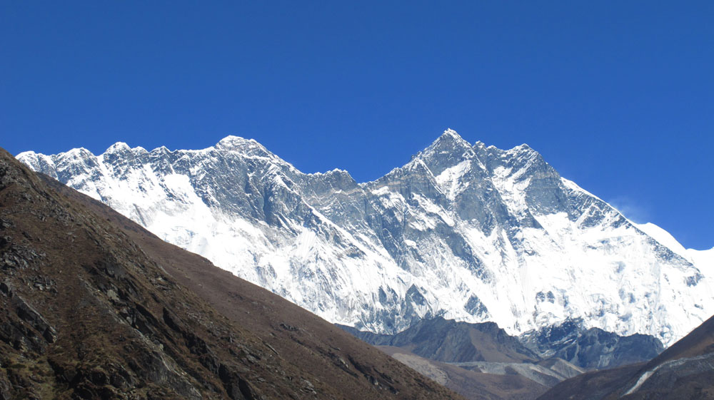 snowy himalayas in the distance