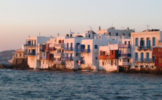 Mykonos Town at Sunset