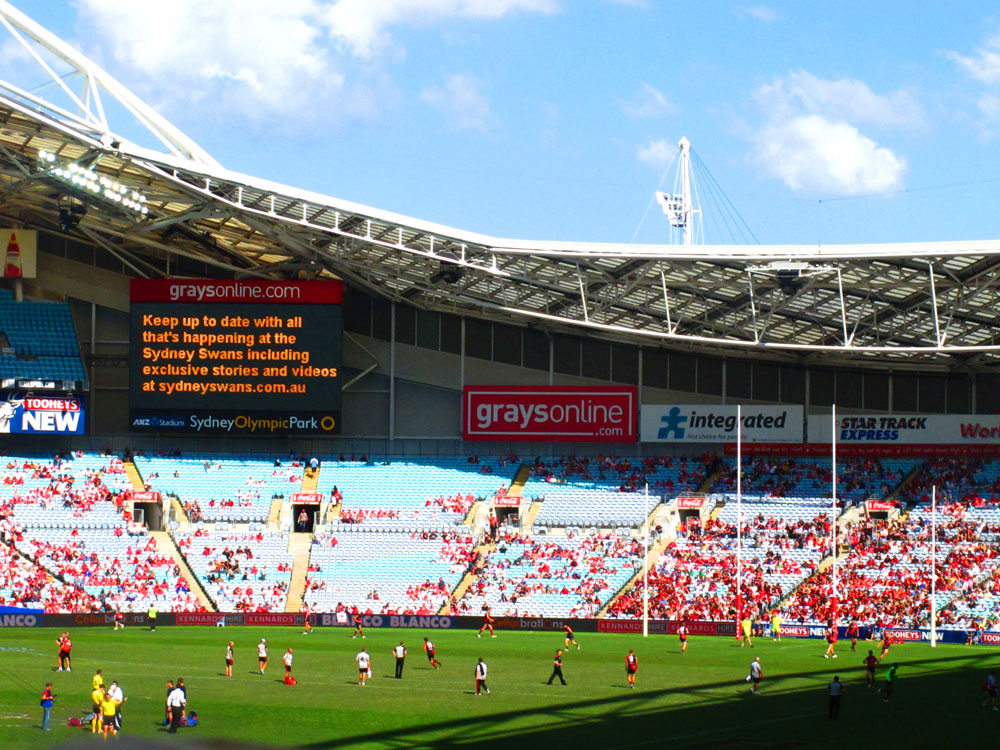 AFL game syndey swans at olympic field anzac stadium sydney australia