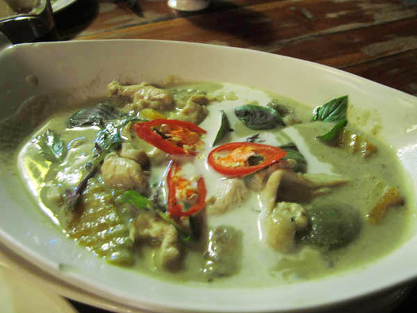 Thai Green Curry with chicken at restaurant in Chiang Mai Thailand