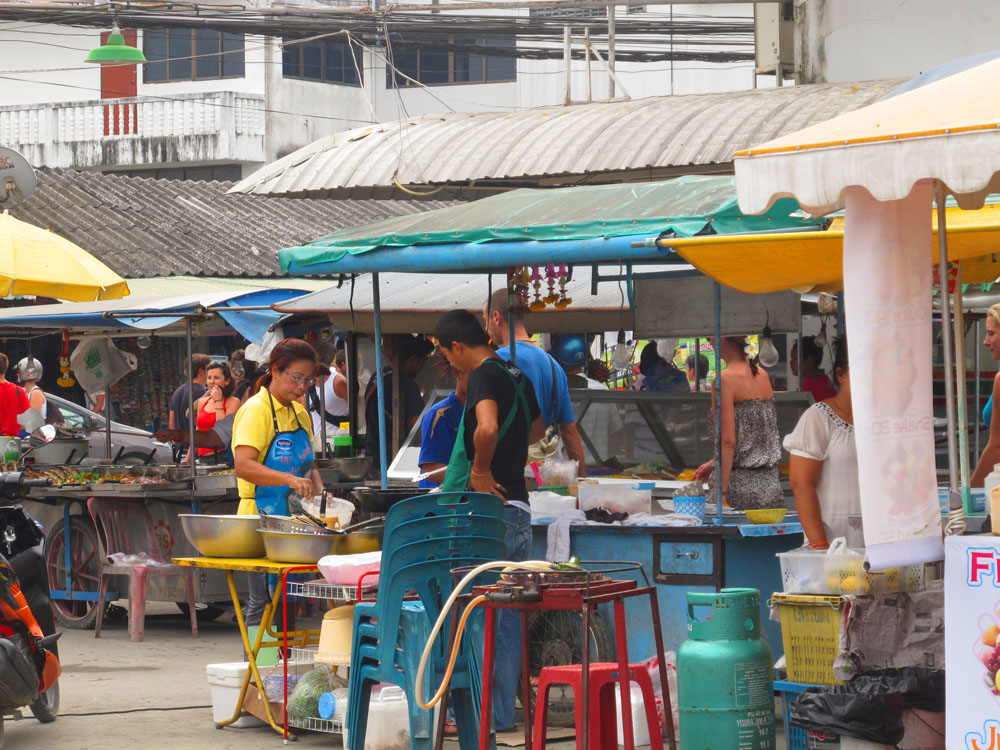 Thongsala Market in Koh Pha Ngan Thailand