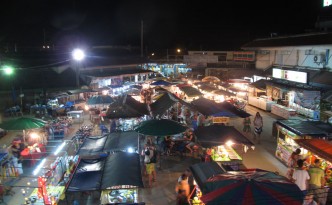 thongsala night market on koh pha ngan thailand