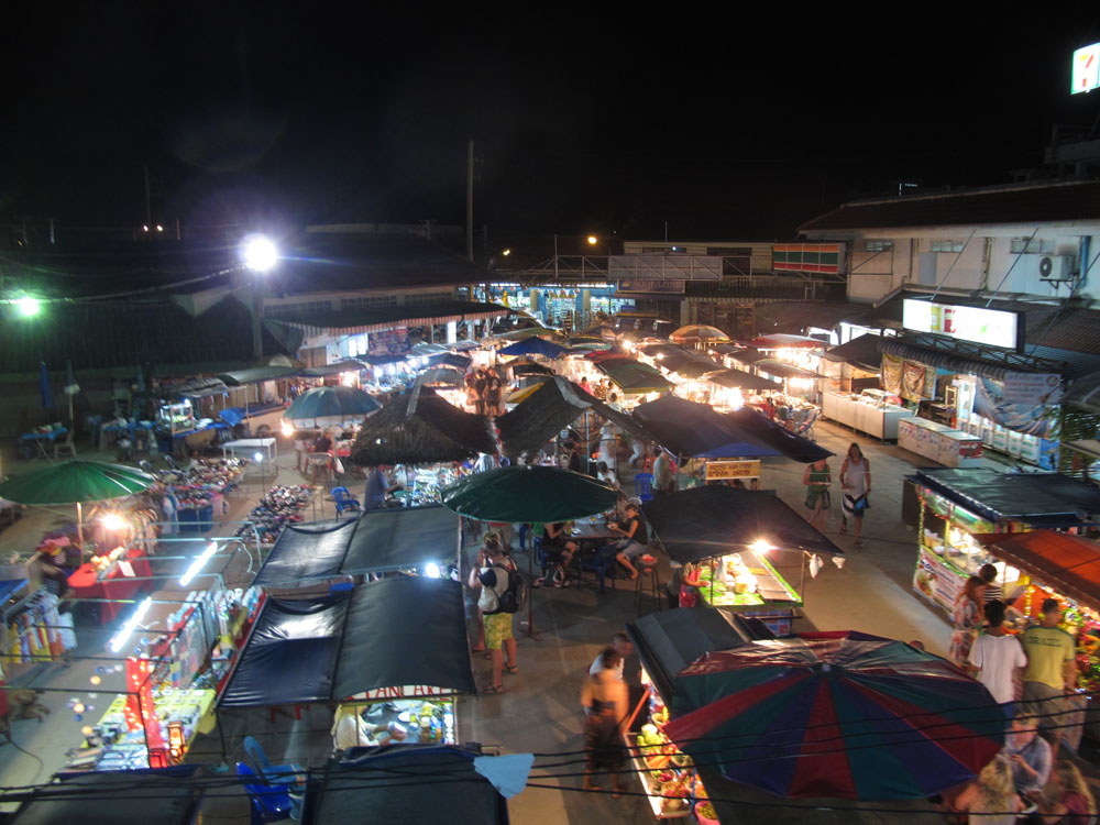 thongsala night market on koh pha ngan thailand