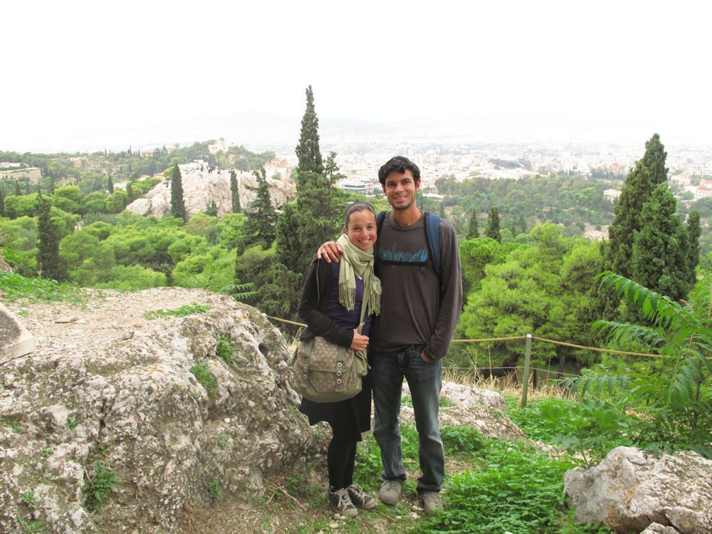us at the Acropolis, taken near the caves 