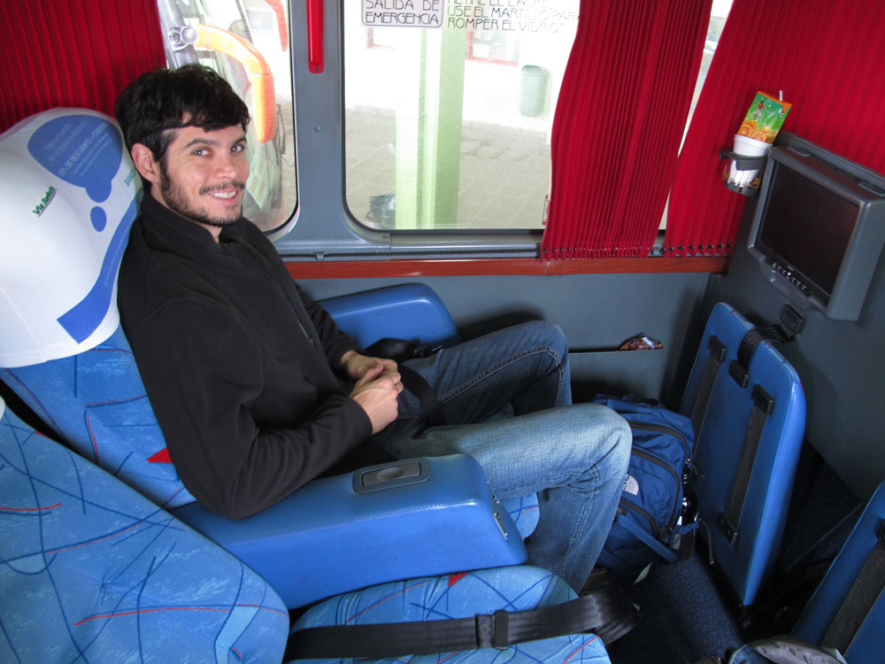 First Class Seat on Via Bariloche bus from Buenos Aires to Bariloche Argentina