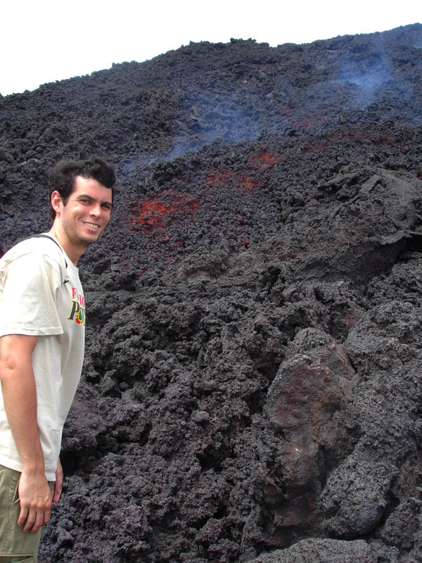 hiking in the lava flow of Volcan Pecaya outside Antigua, Guatemala