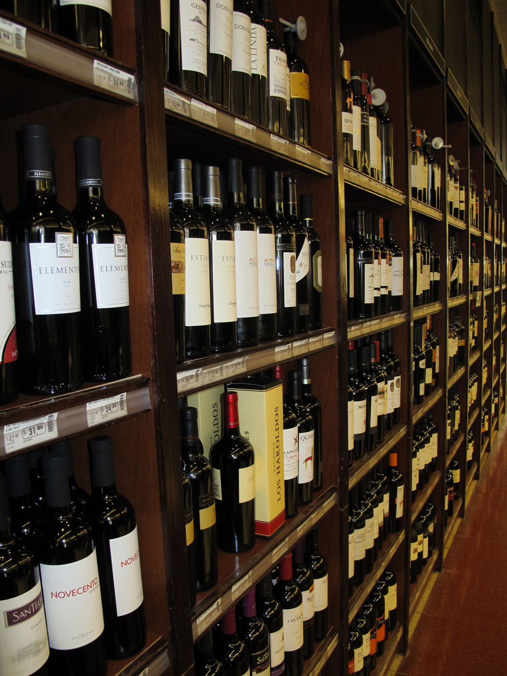 Wine Aisle at the Supermarket