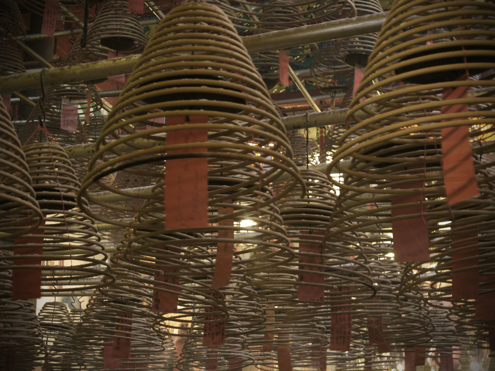 Incense inside Man Mo Temple