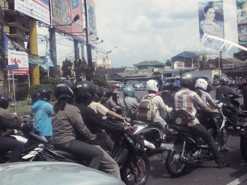 Traffic light in Yogyakarta