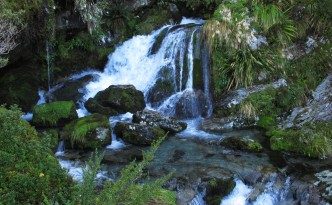 Waterfall on the Routeburn Track, New Zealand