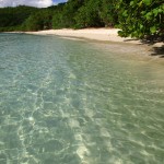 Clear water in Maho Bay St John