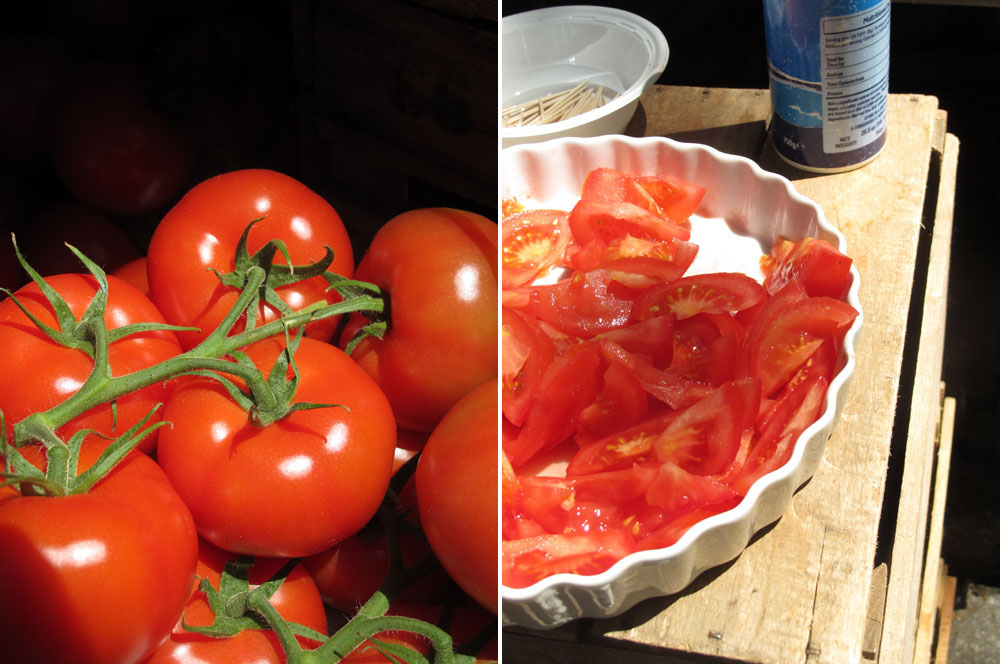 Farmers market tomatoes