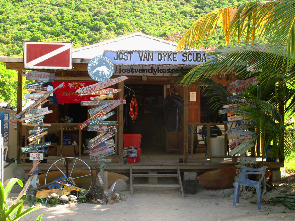 Jost Van Dyke scuba shack