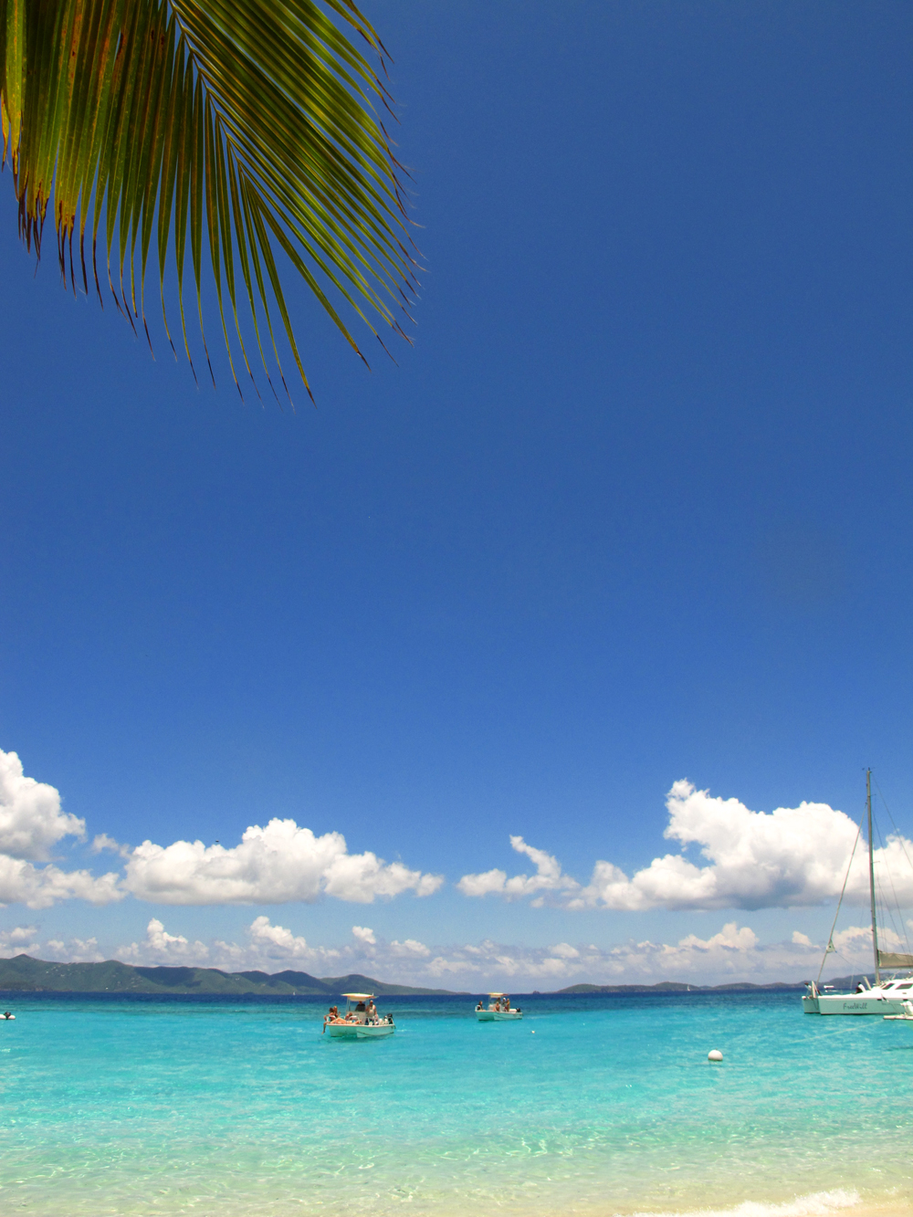 Looking out at Tortola from Jost Van Dyke