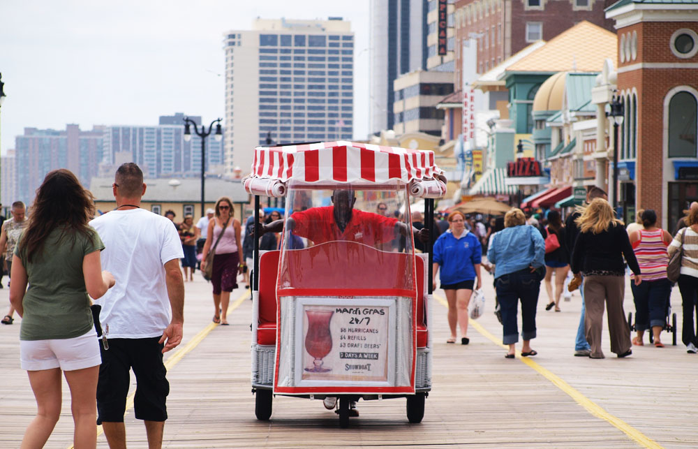 Rickshaw on the boardwalk Atlantic City