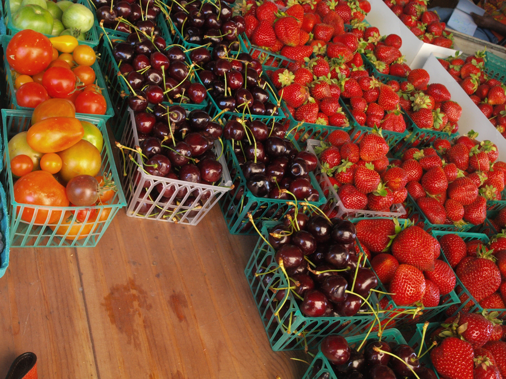 Farm stand fruits, Napa Valley, California