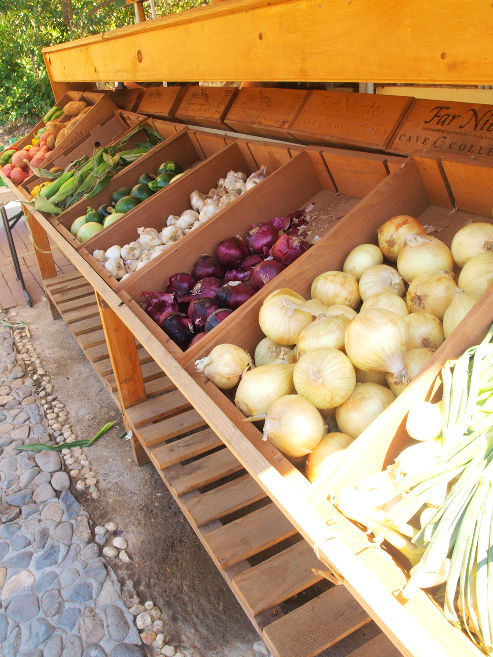 Napa Valley farm stand vegetables, California