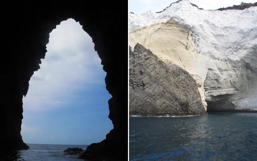 The Cave Sikia details - Milos, Greece