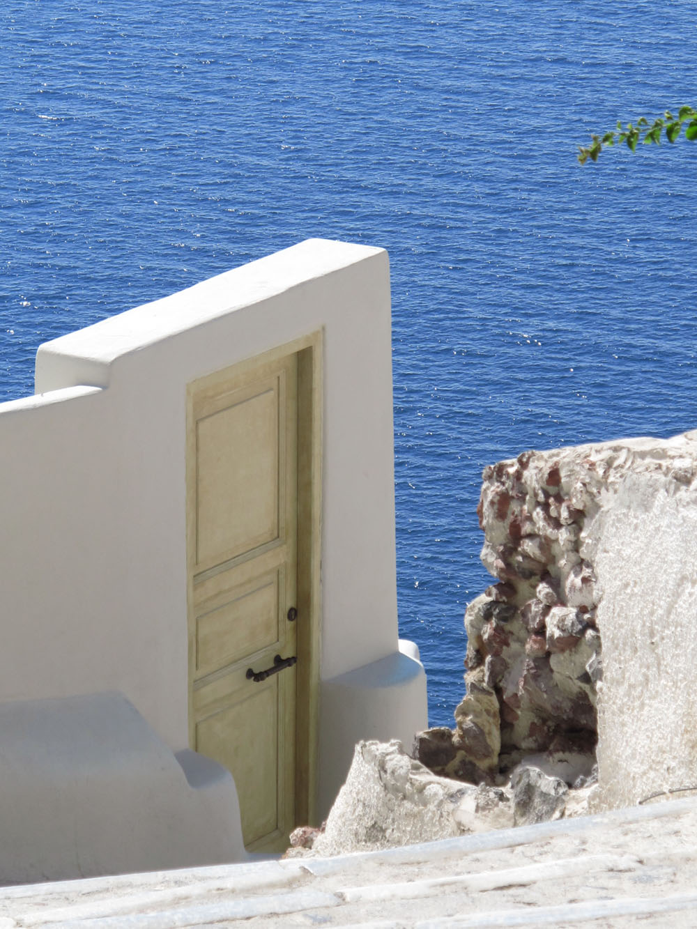 Doorway to the sea: Santorini, Greece
