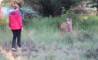 Erika and an Oregon deer