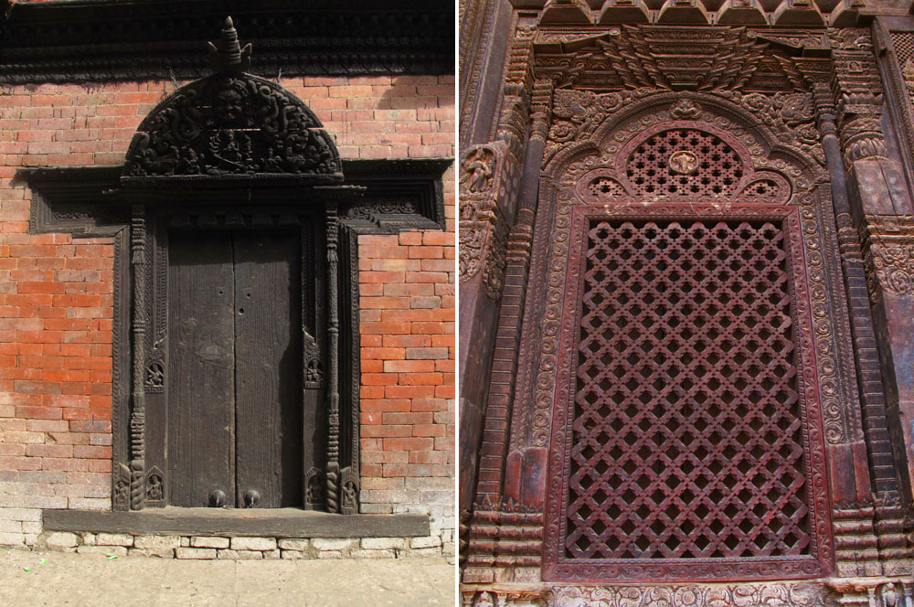 Newari door and window, Nepal