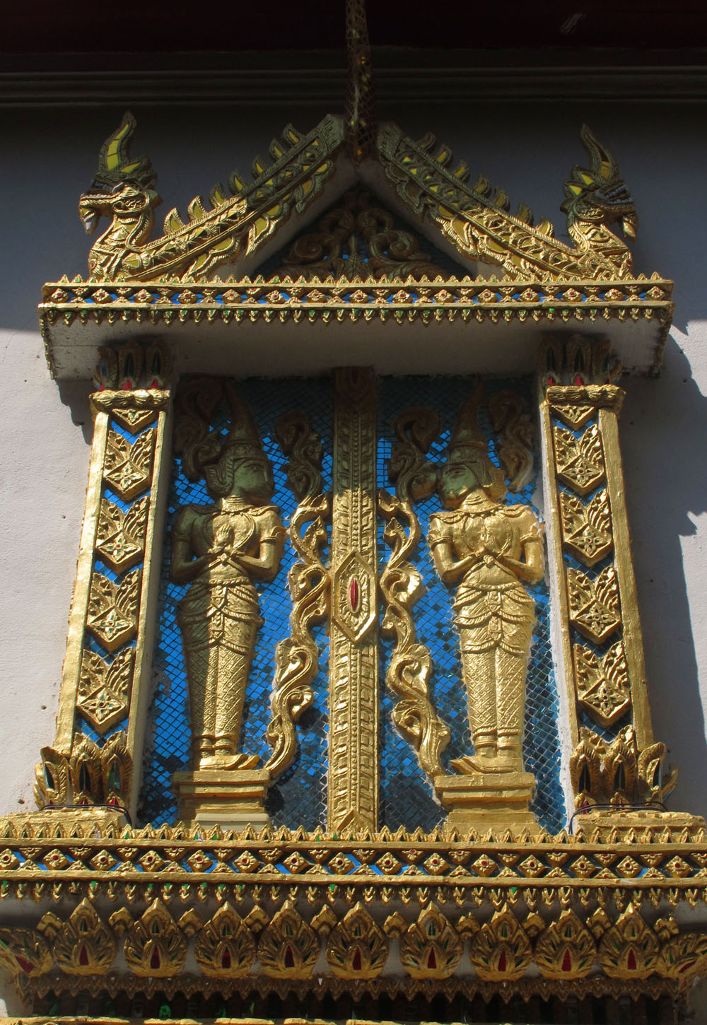 Ornate Thai window, Chiang Mai, Thailand