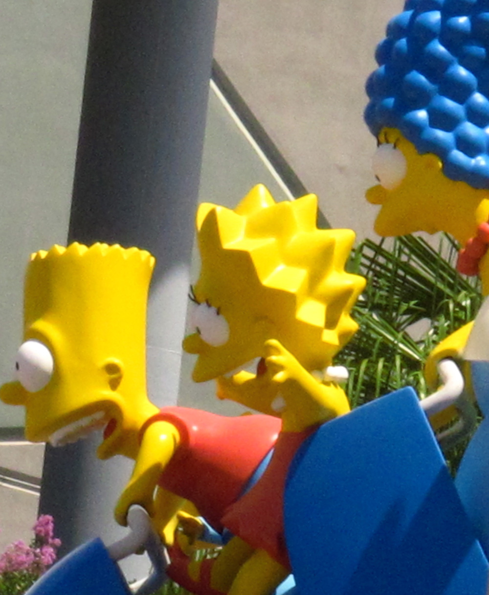 The Simpsons on a rollercoaster