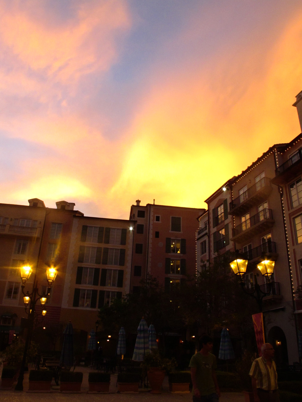 Sunset over the Portofino Hotel, Orlando