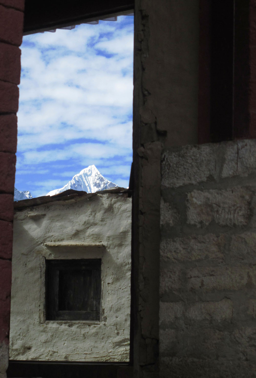 Window with a Himalayan view, Nepal