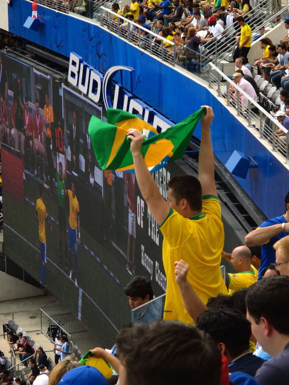 Fans at the Argentina v Brazil Soccer Game at the New Meadowlands