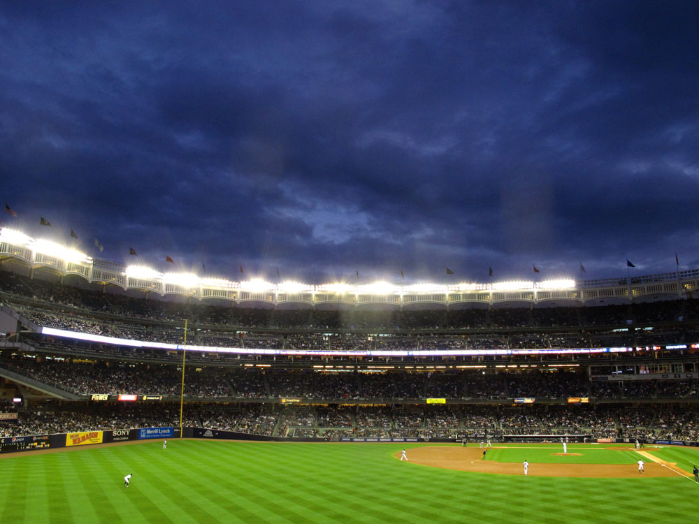 Dusk at Yankee Stadium, Bronx, NYC