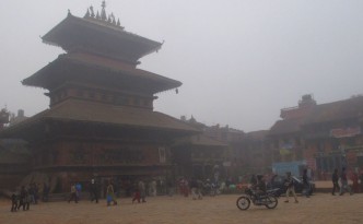 Misty morning in Bhaktapur, Nepal